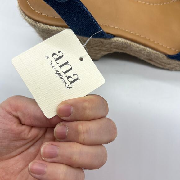 a.n.a Womens Dukes Heeled Sandals Denim Blue Size 10M - Picture 10 of 12